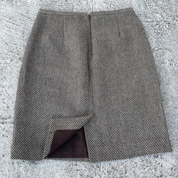 Ann Taylor Women Skirt Brown 100% Wool A Line Skirt Size 8P - Picture 5 of 7